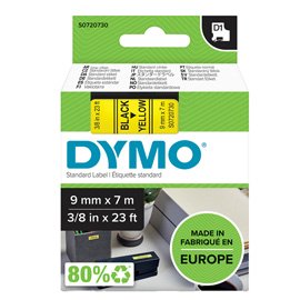 Nastro D1 409180 - 9 mm x 7 mt - nero/giallo - Dymo