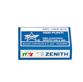 Punti 130/E - 6/4 - acciaio naturale - metallo - Zenith - conf. 1000 punti