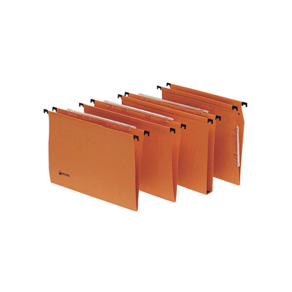 Cartella sospesa Signaletic - cassetto - interasse 33 cm - fondo V - 33x25 cm - arancio - Rexel