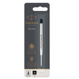 Refill sfera Quink standard  - punta large - metallo - nero - Parker