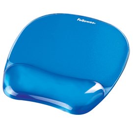 Mousepad con poggiapolsi in gel - blu trasparente - Fellowes