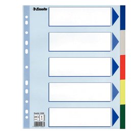 Separatore - 5 tasti colorati - PP - A4 maxi - 24