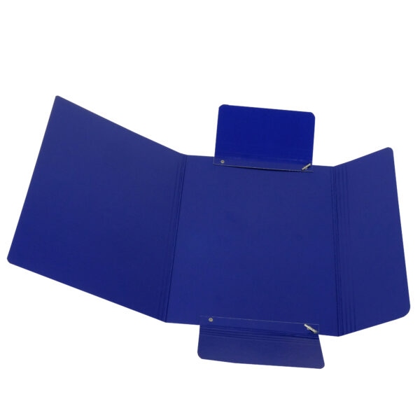 Cartellina con elastico - presspan - 3 lembi - 700 gr - 25x34 cm - blu - Cartotecnica del Garda