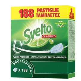 Tabs per lavastoviglie - Svelto - fustino da 188 tabs da 10 gr