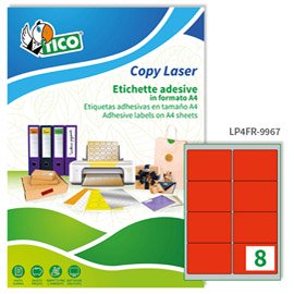 Etichette adesive LP4F - in carta - angoli arrotondati - permanenti - 99