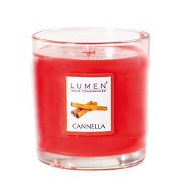 Candela in bicchiere - cannella - Lumen