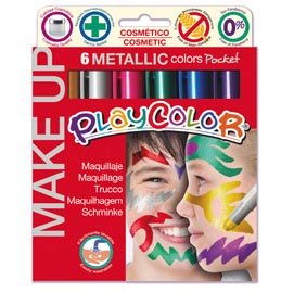 Tempera solida Make Up - cosmetica - Instant - astuccio 6 colori metallic