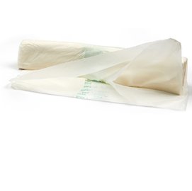 Biosacco per immondizia - 42x42 cm - 10 L - 19 micron - bianco - Perfetto - rotolo da 15 sacchi