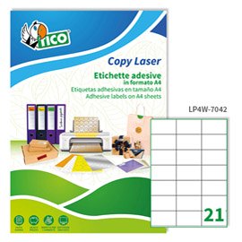 Etichette adesive LP4W - in carta - permanenti - 70 x 42