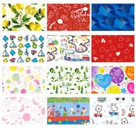 Carta regalo - 2 mt x 70 cm - fantasie assortite - Rex Sadoch - espositore 50 rotoli