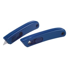 Cutter monouso detectabile - con lama retraibile - blu