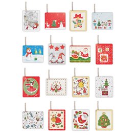 Segnapacco natale - con cordoncino - fantasie assortite - Sadoch