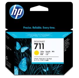 Hp - Confezione 3 cartucce ink originale - 711 - Giallo - CZ136A - 29ml cad