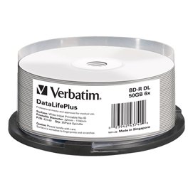 Verbatim - Scatola 25 Blu Ray BD-R - stampabile - 43749 - 50GB