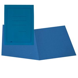 Cartelline semplici - con stampa - cartoncino Manilla 145 gr - 25x34 cm - azzurro - Cartotecnica del Garda - conf. 100 pezzi